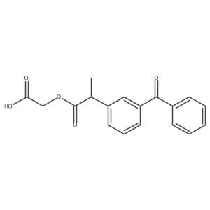 Carboxymethyl 3-benzoyl-I+/--methylbenzeneacetate结构式