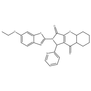 2-(6-ethoxy-1,3-benzothiazol-2-yl)-1-pyridin-2-yl-4a,5,6,7,8,8a-hexahydro-1H-chromeno[2,3-c]pyrrole-3,9-dione Structure