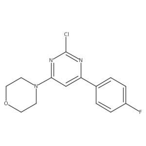 4-[2-Chloro-6-(4-fluorophenyl)-pyrimidin-4-yl]morpholine Structure