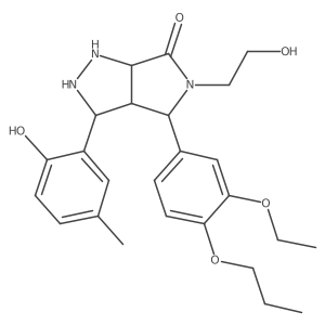 4-(3-Ethoxy-4-propoxyphenyl)-5-(2-hydroxyethyl)-3-(2-hydroxy-5-methylphenyl)-1,2,3,3a,4,6a-hexahydropyrrolo[3,4-c]pyrazol-6-one结构式