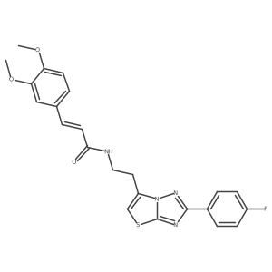 (E)-3-(3,4-dimethoxyphenyl)-N-(2-(2-(4-fluorophenyl)thiazolo[3,2-b][1,2,4]triazol-6-yl)ethyl)acrylamide Structure