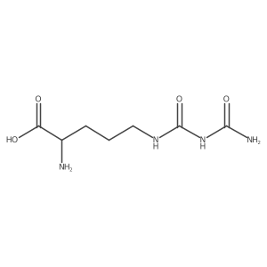 (2S)-2-amino-5-(carbamoylcarbamoylamino)pentanoic acid结构式