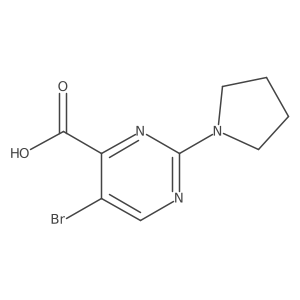 5-Bromo-2-(pyrrolidin-1-yl)pyrimidine-4-carboxylic acid Structure
