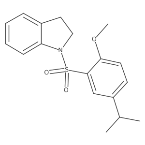 {[2-Methoxy-5-(methylethyl)phenyl]sulfonyl}indoline结构式