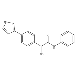 2-amino-N-phenyl-2-[4-(1H-pyrazol-4-yl)phenyl]acetamide Structure
