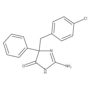 2-Amino-5-[(4-chlorophenyl)methyl]-5-phenyl-4,5-dihydro-1H-imidazol-4-one Structure