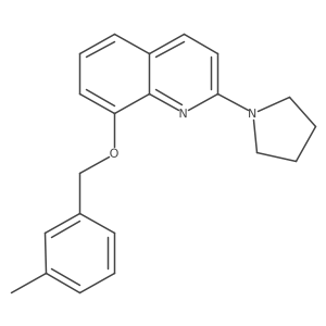 8-((3-Methylbenzyl)oxy)-2-(pyrrolidin-1-yl)quinoline Structure