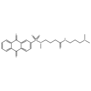N-(3-(dimethylamino)propyl)-4-(N-methyl-9,10-dioxo-9,10-dihydroanthracene-2-sulfonamido)butanamide Structure