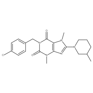 1-(4-chlorobenzyl)-3,7-dimethyl-8-(3-methylpiperidin-1-yl)-1H-purine-2,6(3H,7H)-dione Structure