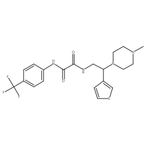 N1-(2-(4-methylpiperazin-1-yl)-2-(thiophen-3-yl)ethyl)-N2-(4-(trifluoromethyl)phenyl)oxalamide结构式