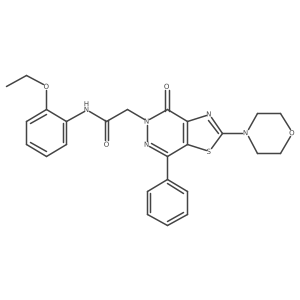 N-(2-ethoxyphenyl)-2-(2-morpholino-4-oxo-7-phenylthiazolo[4,5-d]pyridazin-5(4H)-yl)acetamide结构式