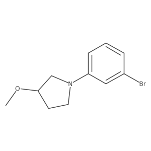 1-(3-Bromophenyl)-3-methoxypyrrolidine结构式