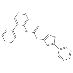 N-([1,1'-biphenyl]-2-yl)-2-(5-phenylisoxazol-3-yl)acetamide结构式