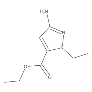 Ethyl 3-amino-1-ethyl-1H-pyrazole-5-carboxylate结构式
