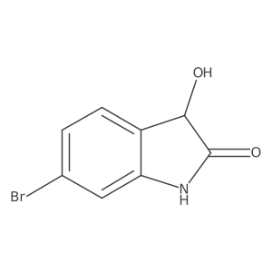 6-bromo-3-hydroxy-2,3-dihydro-1H-indol-2-one结构式