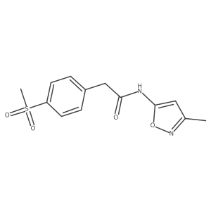 2-(4-methanesulfonylphenyl)-N-(3-methyl-1,2-oxazol-5-yl)acetamide Structure