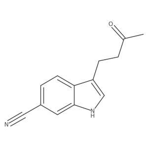 3-(3-oxobutyl)-1H-indole-6-carbonitrile结构式
