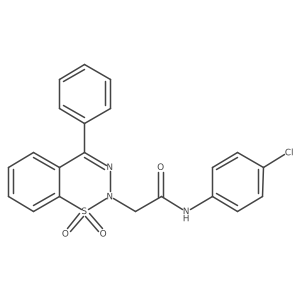 N-(4-chlorophenyl)-2-(1,1-dioxido-4-phenyl-2H-1,2,3-benzothiadiazin-2-yl)acetamide结构式