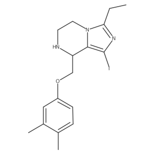 8-(3,4-Dimethylphenoxymethyl)-3-ethyl-1-iodo-5,6,7,8-tetrahydroimidazo[1,5-a]pyrazine结构式