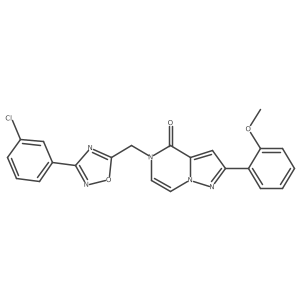 5-{[3-(3-Chlorophenyl)-1,2,4-oxadiazol-5-YL]methyl}-2-(2-methoxyphenyl)-4H,5H-pyrazolo[1,5-A]pyrazin-4-one Structure