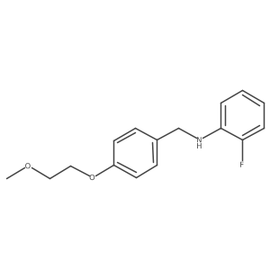 2-Fluoro-N-[4-(2-methoxyethoxy)benzyl]aniline结构式