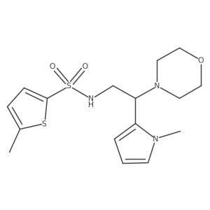 5-methyl-N-(2-(1-methyl-1H-pyrrol-2-yl)-2-morpholinoethyl)thiophene-2-sulfonamide Structure