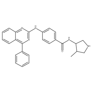 N-(4-methylpyrrolidin-3-yl)-4-[(4-phenylquinazolin-2-yl)amino]benzamide Structure