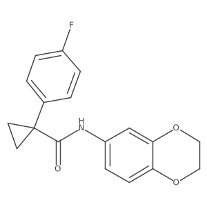 N-(2,3-dihydrobenzo[b][1,4]dioxin-6-yl)-1-(4-fluorophenyl)cyclopropanecarboxamide结构式