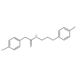 O=C(Cc1ccc(Cl)cc1)NCCOc1ccc(F)cc1结构式