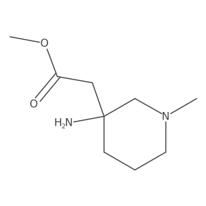 Methyl 2-(3-amino-1-methylpiperidin-3-yl)acetate Structure