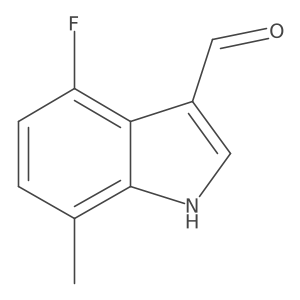 4-Fluoro-7-methylindole-3-carbaldehyde结构式