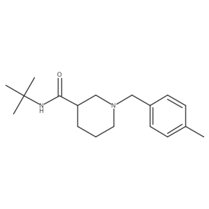 N-tert-butyl-1-[(4-methylphenyl)methyl]piperidine-3-carboxamide结构式