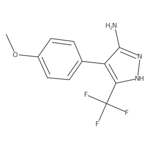 4-(4-methoxyphenyl)-5-(trifluoromethyl)-1H-pyrazol-3-amine Structure