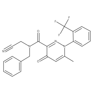 N-benzyl-N-(cyanomethyl)-6-methyl-4-oxo-1-[2-(trifluoromethyl)phenyl]-1,4-dihydropyridazine-3-carboxamide Structure