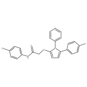 N-(4-chlorophenyl)-2-((1-phenyl-5-(p-tolyl)-1H-imidazol-2-yl)thio)acetamide Structure