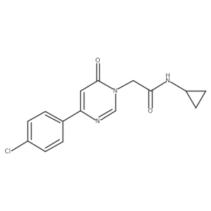 2-(4-(4-chlorophenyl)-6-oxopyrimidin-1(6H)-yl)-N-cyclopropylacetamide Structure
