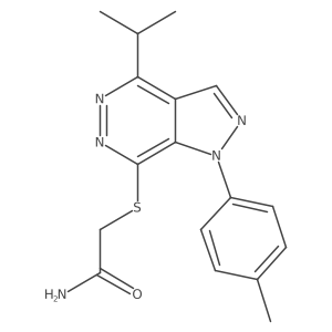 2-((4-isopropyl-1-(p-tolyl)-1H-pyrazolo[3,4-d]pyridazin-7-yl)thio)acetamide Structure