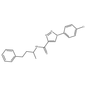 1-(4-chlorophenyl)-N-(4-phenylbutan-2-yl)-1H-1,2,3-triazole-4-carboxamide结构式