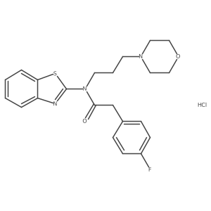 N-(benzo[d]thiazol-2-yl)-2-(4-fluorophenyl)-N-(3-morpholinopropyl)acetamide hydrochloride Structure