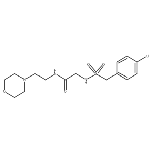 Acetamide, 2-[[[(4-chlorophenyl)methyl]sulfonyl]amino]-N-[2-(4-morpholinyl)ethyl]- Structure