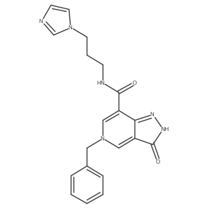 N-(3-(1H-imidazol-1-yl)propyl)-5-benzyl-3-oxo-3,5-dihydro-2H-pyrazolo[4,3-c]pyridine-7-carboxamide Structure