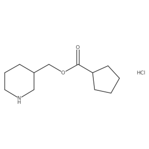 3-Piperidinylmethyl cyclopentanecarboxylate hydrochloride结构式