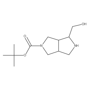 tert-Butyl 4-(hydroxymethyl)hexahydropyrrolo[3,4-c]pyrrole-2(1H)-carboxylate结构式