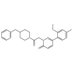 2-[2-(4-benzylpiperidin-1-yl)-2-oxoethyl]-6-(4-fluoro-2-methoxyphenyl)pyridazin-3(2H)-one结构式