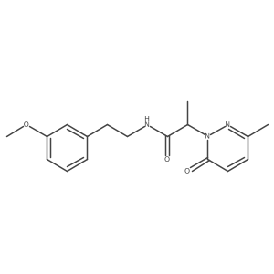 N-(3-methoxyphenethyl)-2-(3-methyl-6-oxopyridazin-1(6H)-yl)propanamide结构式