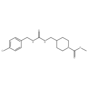 Methyl 4-[({[(4-chlorophenyl)methyl]carbamoyl}amino)methyl]piperidine-1-carboxylate Structure