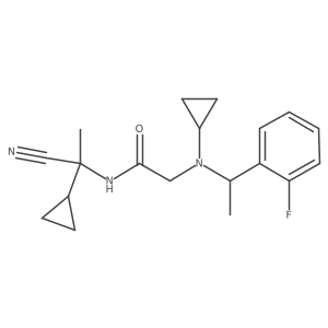 N-(1-cyano-1-cyclopropylethyl)-2-{cyclopropyl[1-(2-fluorophenyl)ethyl]amino}acetamide Structure
