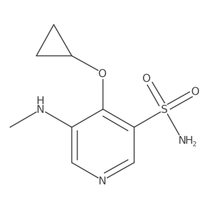 4-Cyclopropoxy-5-(methylamino)pyridine-3-sulfonamide结构式