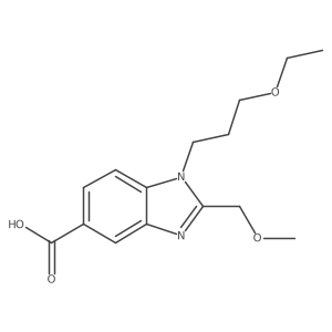 1-(3-Ethoxypropyl)-2-(methoxymethyl)-1H-benzimidazole-5-carboxylic acid结构式
