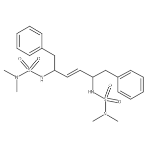 N,N inverted exclamation marka inverted exclamation marka-[(1S,2E,4S)-1,4-Bis(phenylmethyl)-2-butene-1,4-diyl]bis[N inverted exclamation marka,N inverted exclamation marka-dimethylsulfamide]结构式